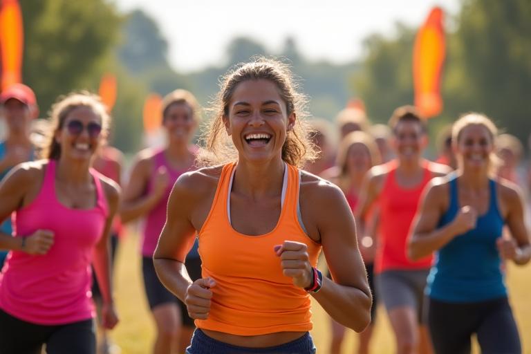 Fitness community group challenge event