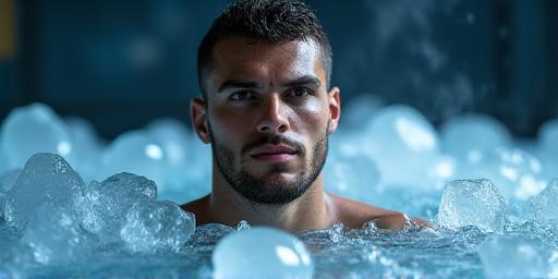 Ice bath cold therapy for athlete recovery